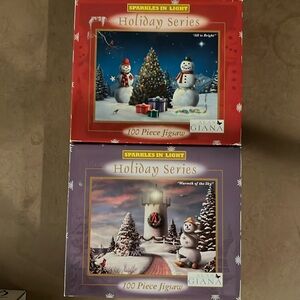 🧩 2 New, Factory Sealed 100 piece puzzles for young puzzlers. Great Xmas gifts!